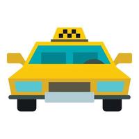 Taxi icon, flat style vector