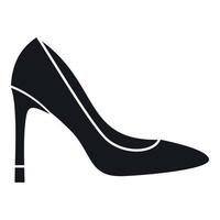 High heel shoe icon, simple style vector