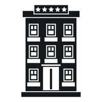 icono de edificio de hotel, estilo simple vector