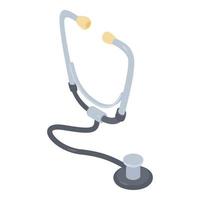 Stethoscope icon, isometric 3d style vector