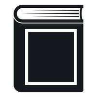 Thick book icon, simple style vector