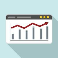 Crm web platform icon, flat style vector
