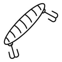 Fish bait equipment icon, outline style vector