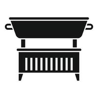 Brazier barbecue icon, simple style vector