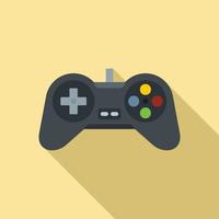 icono de joystick de videojuegos, estilo plano vector