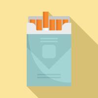 Pack of cigarettes icon, flat style vector