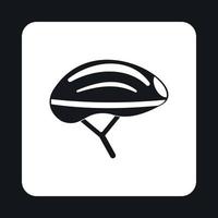 icono de casco de bicicleta, estilo simple vector