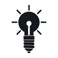 Light bulb idea icon, simple style vector