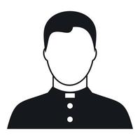 Pastor icon, simple style vector