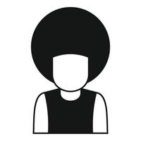 Afro american immigrant icon, simple style vector