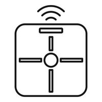 Digital smart scales icon, outline style vector