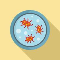 Digestion bacteria icon, flat style vector