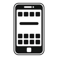 Smartphone software icon, simple style vector