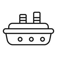 Rubber ship icon, outline style vector