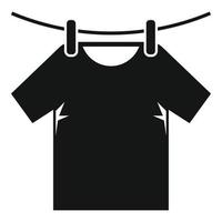 icono de camiseta secadora, estilo simple vector