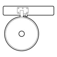 Headlamp reflector icon, outline style vector