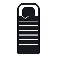 Sleeping bag icon, simple style vector