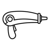 Gun steam cleaner icon, outline style vector