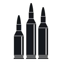 Bullet ammunition icon, simple style vector