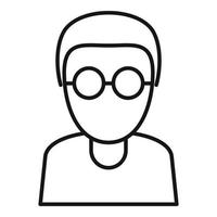 Blind man icon, outline style vector