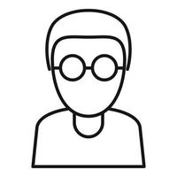 Blind man icon, outline style vector