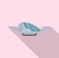 Innovative drone taxi icon, flat style vector
