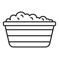 Foam basin icon, outline style vector