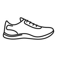 icono de calzado deportivo, estilo de esquema vector