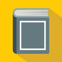 icono de libro grueso, tipo plano vector