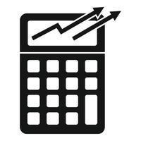 Trader calculator icon, simple style vector