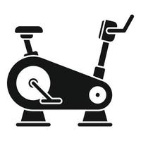 icono de bicicleta de ejercicio de máquina, estilo simple vector