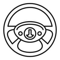 icono de accesorios del volante, estilo de esquema vector