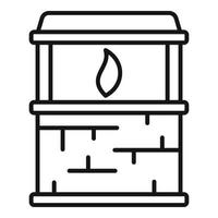 Blacksmith fire icon, outline style vector