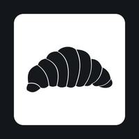 icono de croissant, estilo simple vector