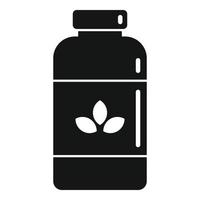 icono de fertilizante de basura, estilo simple vector