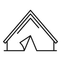 Quiet space tent icon, outline style vector