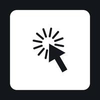 Cursor arrow icon, simple style vector