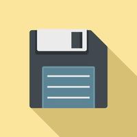 Floppy disk icon, flat style vector