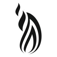 Fire flame blaze icon, simple style vector