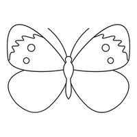 icono de mariposa de cobre, estilo de esquema vector