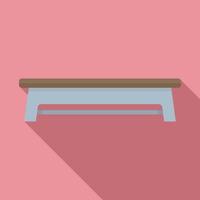 Bench icon, flat style vector