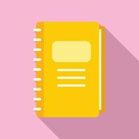 Syllabus daily notebook icon, flat style vector