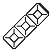 icono de pulsera de piedras preciosas, estilo de contorno vector