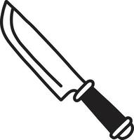 Hand Drawn cooking knife illustration vector