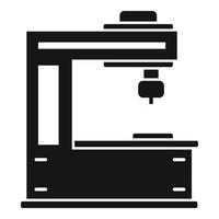 Cutter milling machine icon, simple style vector