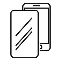 Device protect glass icon, outline style vector