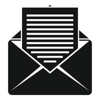 Email letter icon, simple style vector