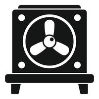 Ventilation fan stand icon, simple style vector