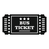 Smart bus ticket icon, simple style vector