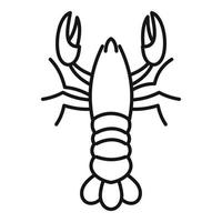 Healthy lobster icon, outline style vector